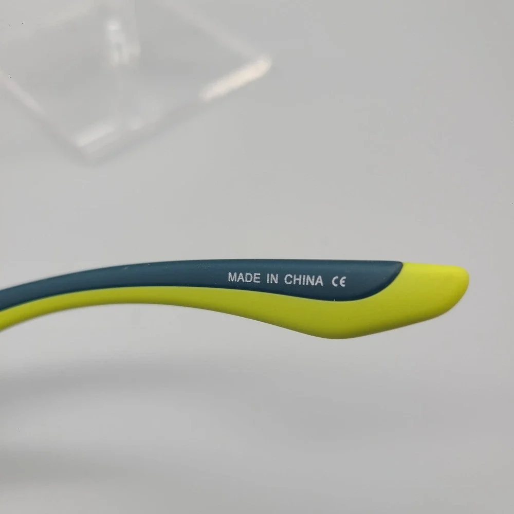 Privel PMX006 Sport Sunglasses Neon Yellow Polarized Green Mirror Lens